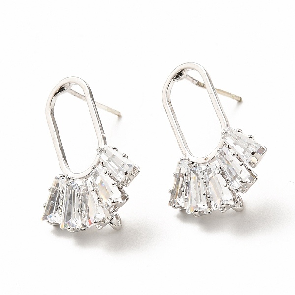PandaHall Brass Micro Pave Clear Cubic Zirconia Stud Earring Findings, with Loop, U Shape Tassel, Platinum, 15x23.5mm, Hole: 2.6mm, Pin...
PandaHall Brass Micro Pave Clear Cubic Zirconia Stud Earring Findings, with Loop, U Shape Tassel, Platinum, 15x23.5mm, Hole: 2.6mm, Pin...