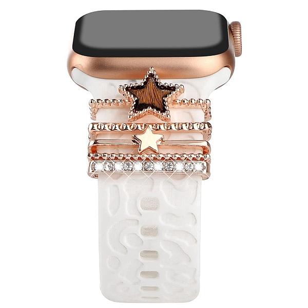 PandaHall Alloy Rhinestones Watch Band Charms Set, Watch Band Decorative Ring Loops, Star, Inner Diameter: 2.1x0.3cm, 5pcs/set Alloy Star
PandaHall Alloy Rhinestones Watch Band Charms Set, Watch Band Decorative Ring Loops, Star, Inner Diameter: 2.1x0.3cm, 5pcs/set Alloy Star