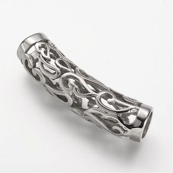 PandaHall 304 Stainless Steel Hollow Tube Beads, Stainless Steel Color, 43x11mm, Hole: 8mm 304 Stainless Steel Tube
PandaHall 304 Stainless Steel Hollow Tube Beads, Stainless Steel Color, 43x11mm, Hole: 8mm 304 Stainless Steel Tube