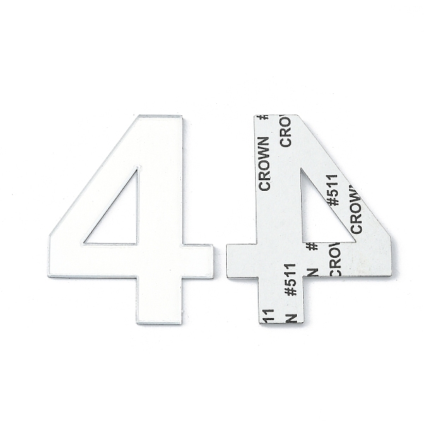 PandaHall Acrylic Mirror Wall Stickers, with Adhesive Back, Number, Silver, Num.4, 48mm Acrylic Number Silver
PandaHall Acrylic Mirror Wall Stickers, with Adhesive Back, Number, Silver, Num.4, 48mm Acrylic Number Silver