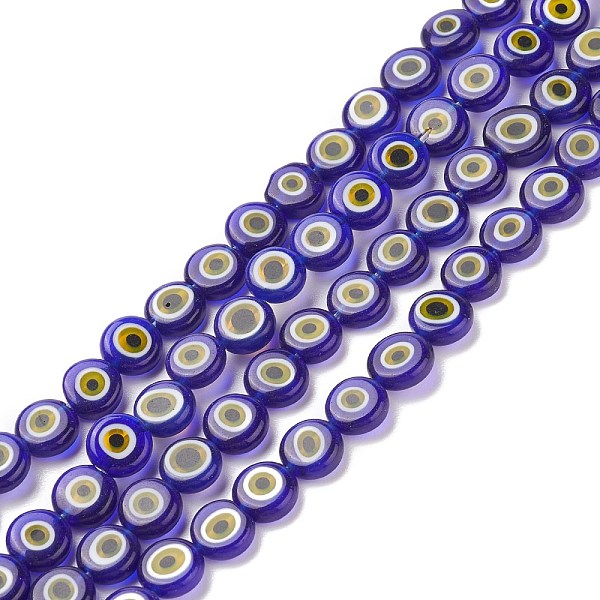 PandaHall Handmade Evil Eye Lampwork Flat Round Bead Strands, Dark Blue, 10x4mm, Hole: 1mm, about 38pcs/strand, 14.96 inch Lampwork Evil Eye
PandaHall Handmade Evil Eye Lampwork Flat Round Bead Strands, Dark Blue, 10x4mm, Hole: 1mm, about 38pcs/strand, 14.96 inch Lampwork Evil Eye