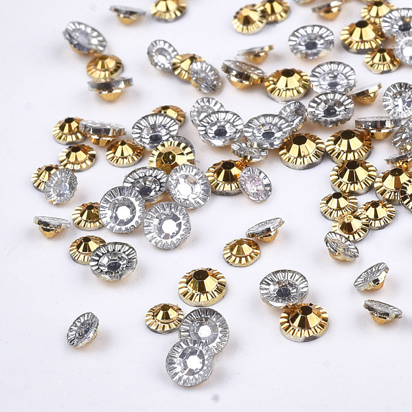 PandaHall Flat Back Rhinestone Cabochons, Nail Art Decoration Accessories, Flat Round, Crystal, 3~4x1~2mm Rhinestone Flat Round Clear
PandaHall Flat Back Rhinestone Cabochons, Nail Art Decoration Accessories, Flat Round, Crystal, 3~4x1~2mm Rhinestone Flat Round Clear