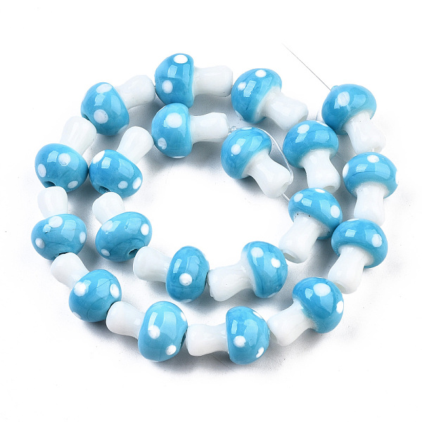 PandaHall Mushroom Handmade Lampwork Beads Strands, Deep Sky Blue, 16x12mm, Hole: 2mm, about 20pcs/strand, 13.7 inch Lampwork Mushroom
PandaHall Mushroom Handmade Lampwork Beads Strands, Deep Sky Blue, 16x12mm, Hole: 2mm, about 20pcs/strand, 13.7 inch Lampwork Mushroom