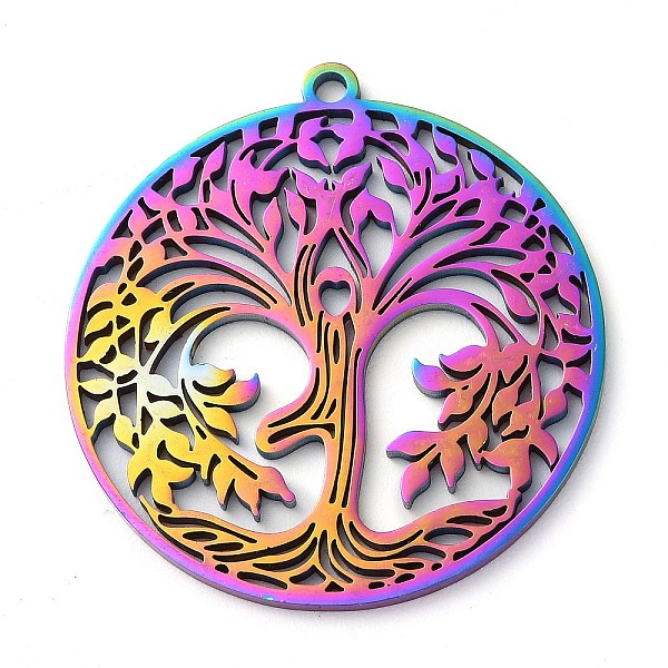 PandaHall 304 Stainless Steel Pendants, Tree of Life Charms, Rainbow Color, 38x1.5mm, Hole: 2mm 304 Stainless Steel Tree of Life
PandaHall 304 Stainless Steel Pendants, Tree of Life Charms, Rainbow Color, 38x1.5mm, Hole: 2mm 304 Stainless Steel Tree of Life