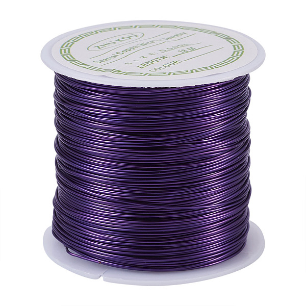 PandaHall Round Copper Wire Copper Beading Wire for Jewelry Making, Long-Lasting Plated, Indigo, 22 Gauge, 0.6mm, about 59.05 Feet(18m)/roll..., Purple
PandaHall Round Copper Wire Copper Beading Wire for Jewelry Making, Long-Lasting Plated, Indigo, 22 Gauge, 0.6mm, about 59.05 Feet(18m)/roll..., Purple