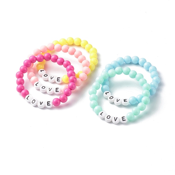 PandaHall Opaque Acrylic Beads Stretch Bracelet for Kid, Love, Mixed Color, Inner Diameter: 1-7/8 inch(4.7cm) Acrylic Multicolor
PandaHall Opaque Acrylic Beads Stretch Bracelet for Kid, Love, Mixed Color, Inner Diameter: 1-7/8 inch(4.7cm) Acrylic Multicolor