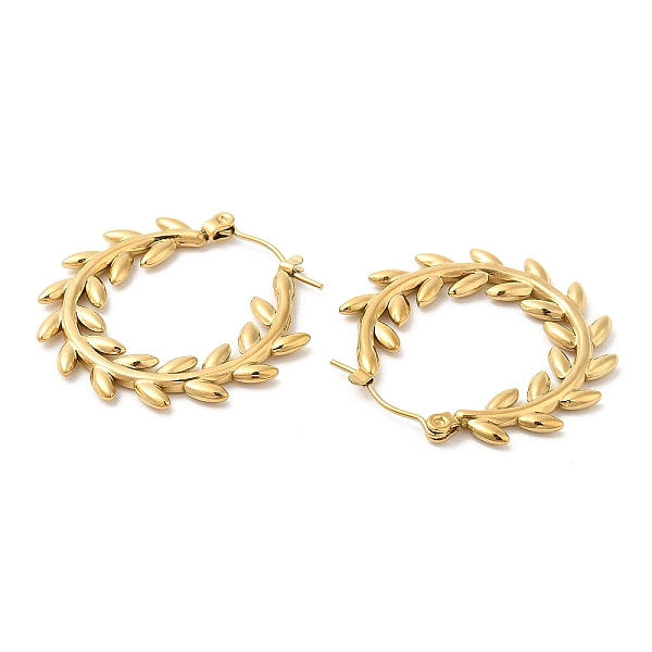 PandaHall Ion Plating(IP) 304 Stainless Steel Hoop Earrings for Women, Leaf, Golden, 29x30x2mm 304 Stainless Steel Leaf
PandaHall Ion Plating(IP) 304 Stainless Steel Hoop Earrings for Women, Leaf, Golden, 29x30x2mm 304 Stainless Steel Leaf