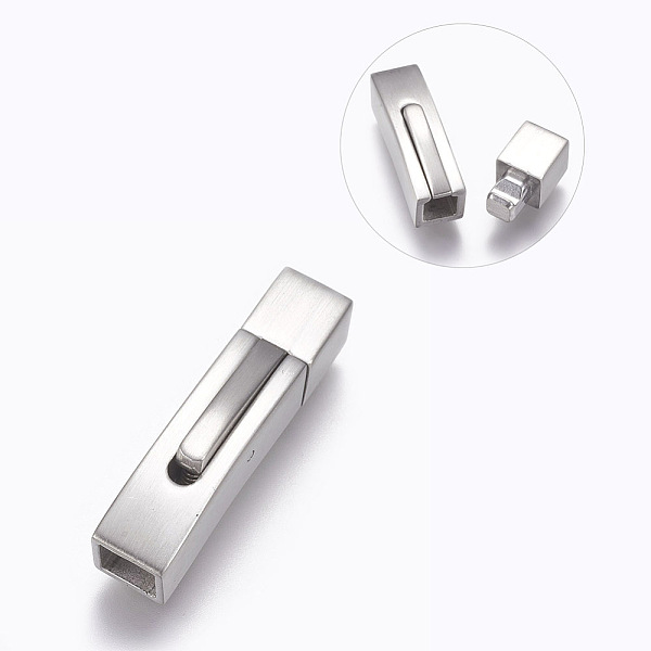 PandaHall 304 Stainless Steel Bayonet Clasps, Matte, Matte Platinum Color, 28.5x7mm, Hole: 5x5mm 304 Stainless Steel
PandaHall 304 Stainless Steel Bayonet Clasps, Matte, Matte Platinum Color, 28.5x7mm, Hole: 5x5mm 304 Stainless Steel