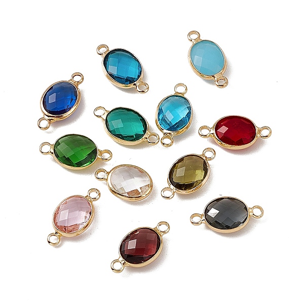 PandaHall Transparent K9 Glass Connector Charms, with Golden Plated Brass Findings, Faceted, Oval Links, Mixed Color, 16.5x8.5x4mm, Hole..., Multicolor
PandaHall Transparent K9 Glass Connector Charms, with Golden Plated Brass Findings, Faceted, Oval Links, Mixed Color, 16.5x8.5x4mm, Hole..., Multicolor