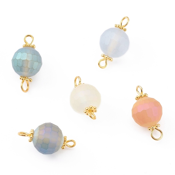 PandaHall Electroplate Glass Beads Links, with Golden Iron Pin, Alloy SnowflakeSpacer Beads, Frosted Style, Faceted Round, Mixed Color..., Multicolor
PandaHall Electroplate Glass Beads Links, with Golden Iron Pin, Alloy SnowflakeSpacer Beads, Frosted Style, Faceted Round, Mixed Color..., Multicolor