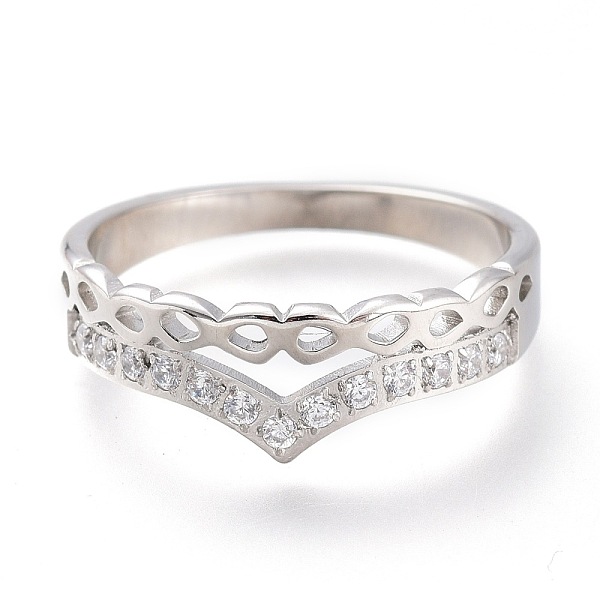 PandaHall 304 Stainless Steel Finger Rings, with Clear Cubic Zirconia, Wide Band Rings, Stainless Steel Color, US Size 7, Inner Diameter...
PandaHall 304 Stainless Steel Finger Rings, with Clear Cubic Zirconia, Wide Band Rings, Stainless Steel Color, US Size 7, Inner Diameter...