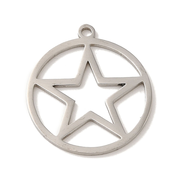 PandaHall 201 Stainless Steel Pendants, Laser Cut, Ring with Star Charm, Stainless Steel Color, 22x19.8x1mm, Hole: 1.2mm 201 Stainless Steel...
PandaHall 201 Stainless Steel Pendants, Laser Cut, Ring with Star Charm, Stainless Steel Color, 22x19.8x1mm, Hole: 1.2mm 201 Stainless Steel...