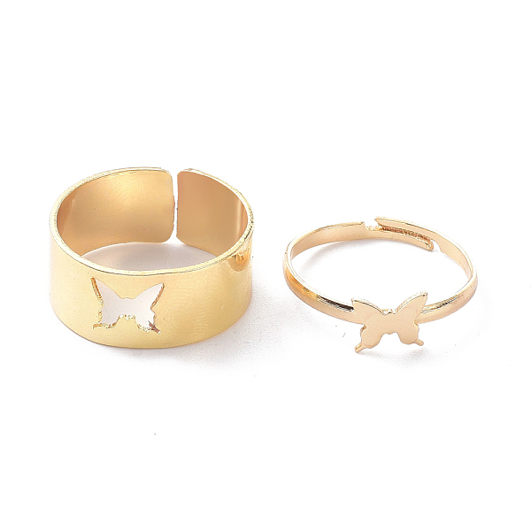 PandaHall Alloy Adjustable Rings Set, Couple Rings, Butterfly, Golden, 2~9mm, Inner Diameter: 17~18mm, 2pcs/set Alloy Butterfly
PandaHall Alloy Adjustable Rings Set, Couple Rings, Butterfly, Golden, 2~9mm, Inner Diameter: 17~18mm, 2pcs/set Alloy Butterfly