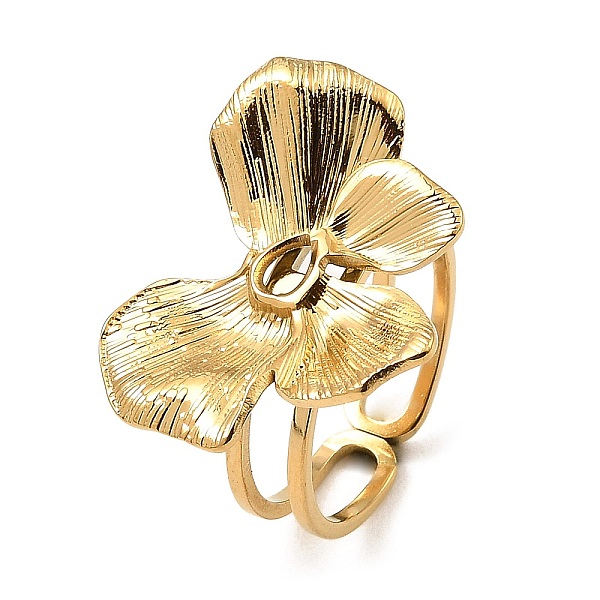 PandaHall 304 Stainless Steel Open Cuff Rings, Butterfly, Real 18K Gold Plated, US Size 6 1/2(16.9mm) 304 Stainless Steel Butterfly
PandaHall 304 Stainless Steel Open Cuff Rings, Butterfly, Real 18K Gold Plated, US Size 6 1/2(16.9mm) 304 Stainless Steel Butterfly