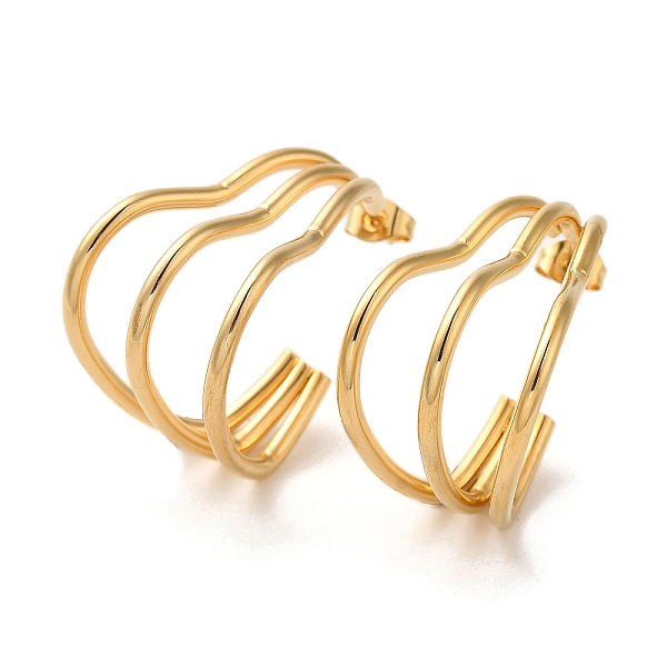 PandaHall Ion Plating(IP) 304 Stainless Steel Heart Stud Earrings, Split Earrings, Golden, 29~30x13~14mm 304 Stainless Steel Heart
PandaHall Ion Plating(IP) 304 Stainless Steel Heart Stud Earrings, Split Earrings, Golden, 29~30x13~14mm 304 Stainless Steel Heart