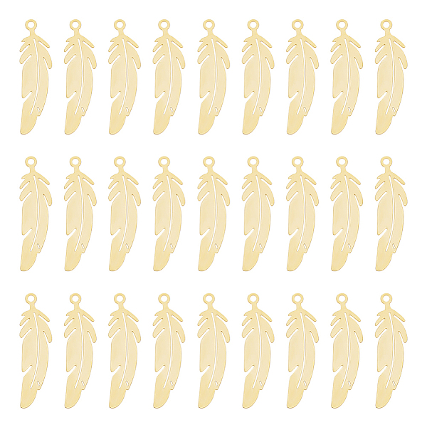 PandaHall Unicraftale Rack Plating 201 Stainless Steel Pendants, Etched Metal Embellishments, Nickel Free, Feather, Real 18K Gold Plated...
PandaHall Unicraftale Rack Plating 201 Stainless Steel Pendants, Etched Metal Embellishments, Nickel Free, Feather, Real 18K Gold Plated...