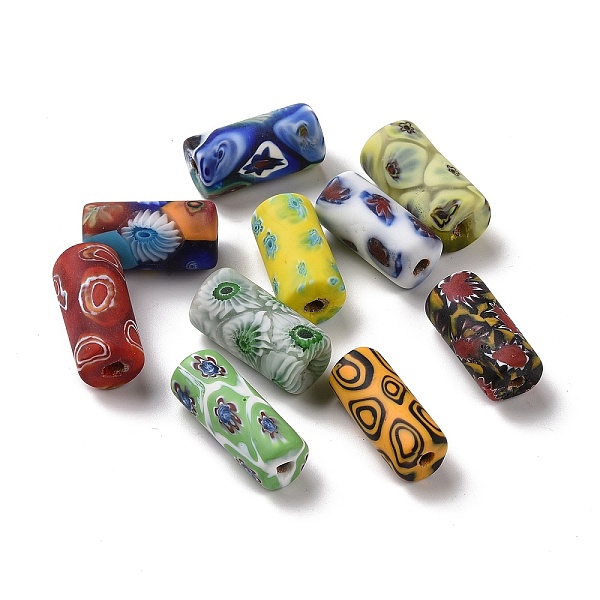 PandaHall Opaque Handmade Lampwork Beads, Column with Flower Pattern, Random Color, 11.5~14X25.5~29mm, Hole: 3.5mm Lampwork Column..., Multicolor
PandaHall Opaque Handmade Lampwork Beads, Column with Flower Pattern, Random Color, 11.5~14X25.5~29mm, Hole: 3.5mm Lampwork Column..., Multicolor