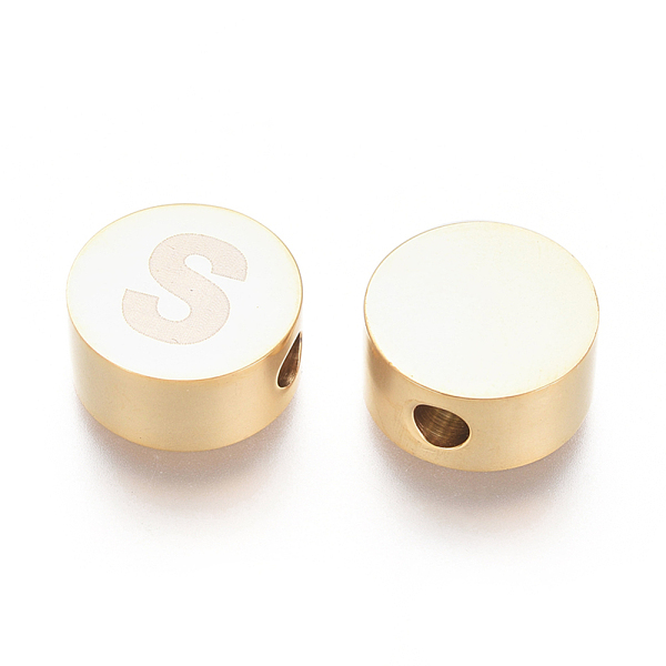 PandaHall 304 Stainless Steel Beads, Flat Round with Letter, Letter.S, 10x4.5mm, Hole: 2mm 304 Stainless Steel Letter S
PandaHall 304 Stainless Steel Beads, Flat Round with Letter, Letter.S, 10x4.5mm, Hole: 2mm 304 Stainless Steel Letter S