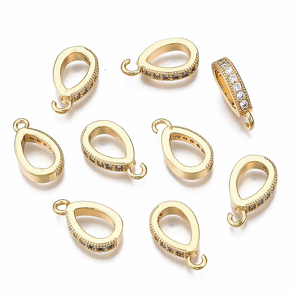 PandaHall Brass Micro Pave Clear Cubic Zirconia Pendants, Nickel Free, TearDrop Ring, Real 18K Gold Plated, 15x9x3mm, Hole: 1.2~2mm...
PandaHall Brass Micro Pave Clear Cubic Zirconia Pendants, Nickel Free, TearDrop Ring, Real 18K Gold Plated, 15x9x3mm, Hole: 1.2~2mm...