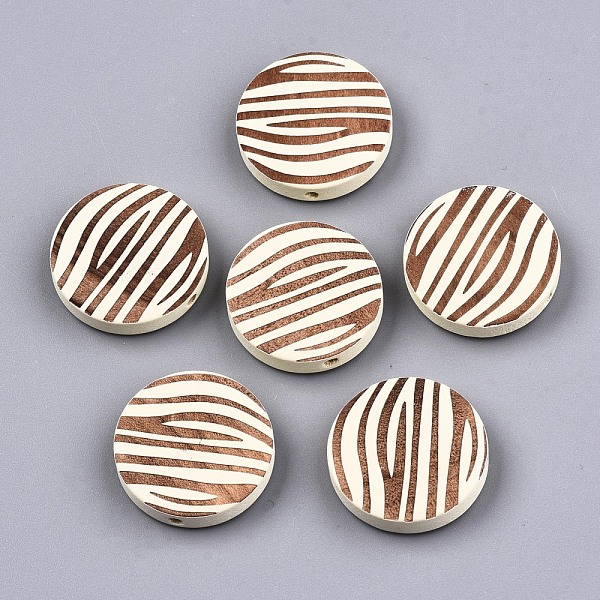 PandaHall Painted Natural Wood Beads, Laser Engraved Pattern, Flat Round with Zebra-Stripe, Light Yellow, 20x5mm, Hole: 1.5mm Schima Wood...
PandaHall Painted Natural Wood Beads, Laser Engraved Pattern, Flat Round with Zebra-Stripe, Light Yellow, 20x5mm, Hole: 1.5mm Schima Wood...