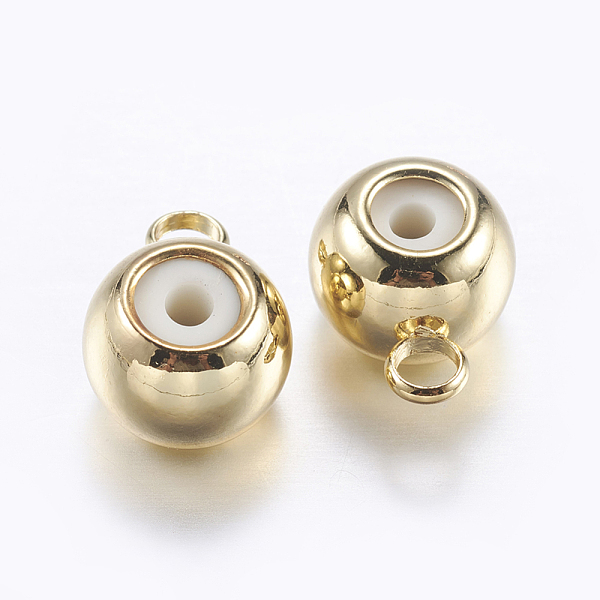 PandaHall Brass Tube Bails, Loop Bails, with Rubber, Barrel, Golden, 7x5x3.5mm, Hole: 0.7mm, Inner Diameter: 1.5mm Brass Barrel
PandaHall Brass Tube Bails, Loop Bails, with Rubber, Barrel, Golden, 7x5x3.5mm, Hole: 0.7mm, Inner Diameter: 1.5mm Brass Barrel