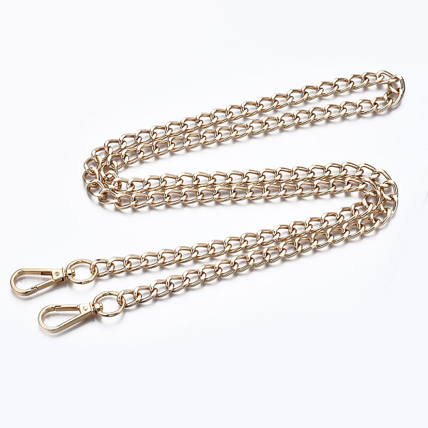 PandaHall Bag Chains Straps, Iron Curb Link Chains, with Alloy Swivel Clasps, for Bag Replacement Accessories, Light Gold, 1200x10mm Iron
PandaHall Bag Chains Straps, Iron Curb Link Chains, with Alloy Swivel Clasps, for Bag Replacement Accessories, Light Gold, 1200x10mm Iron