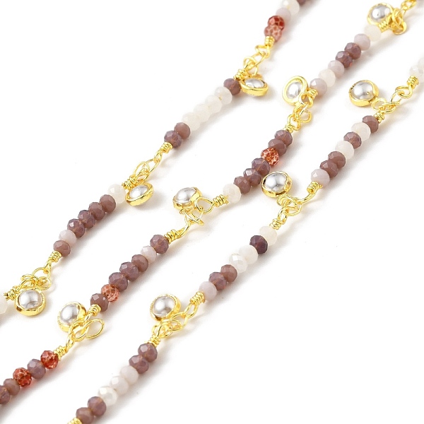 PandaHall Handmade Round Glass Beaded Chain, with Gold Plated Brass Chains and CCB Pearl Charms, Long-Lasting Plated, Soldered, with Spool...
PandaHall Handmade Round Glass Beaded Chain, with Gold Plated Brass Chains and CCB Pearl Charms, Long-Lasting Plated, Soldered, with Spool...