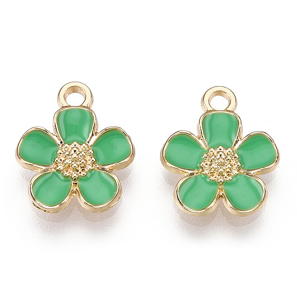 PandaHall Eco-Friendly Zinc Alloy Pendants, with Enamel, Cadmium Free & Nickel Free & Lead Free, 5- Petal Flower, Light Gold, Medium Sea...
PandaHall Eco-Friendly Zinc Alloy Pendants, with Enamel, Cadmium Free & Nickel Free & Lead Free, 5- Petal Flower, Light Gold, Medium Sea...