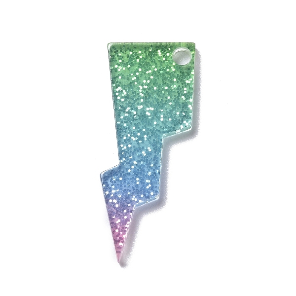 PandaHall Printed Acrylic Pendants with Glitter Powder, Lightning, Green, 39x15x2mm, Hole: 3mm Acrylic Lightning Bolt Green
PandaHall Printed Acrylic Pendants with Glitter Powder, Lightning, Green, 39x15x2mm, Hole: 3mm Acrylic Lightning Bolt Green