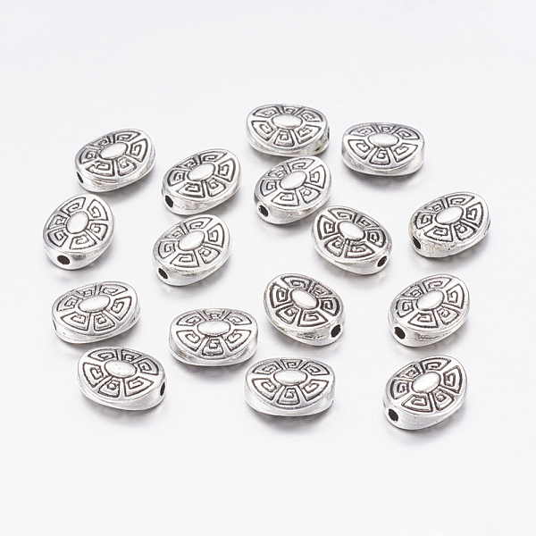 PandaHall Tibetan Style Alloy Beads, Oval, Antique Silver, Lead Free & Cadmium Free & Nickel Free, 11x9x4mm, Hole: 2mm Alloy Oval
PandaHall Tibetan Style Alloy Beads, Oval, Antique Silver, Lead Free & Cadmium Free & Nickel Free, 11x9x4mm, Hole: 2mm Alloy Oval