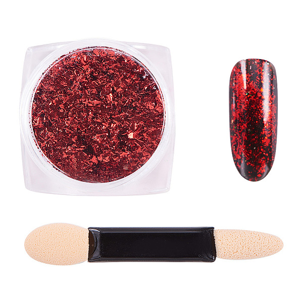 PandaHall Nail Art Glitter Flakes, Foil Flake Nail Art Pigment Dust Chrome Powder, with One Brush, Red, 30x30x17mm, about 0.3g/box Plastic...
PandaHall Nail Art Glitter Flakes, Foil Flake Nail Art Pigment Dust Chrome Powder, with One Brush, Red, 30x30x17mm, about 0.3g/box Plastic...