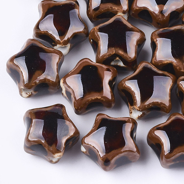 PandaHall Handmade Porcelain Beads, Fancy Antique Glazed Porcelain, Star, Saddle Brown, 15~16x15.5~17x12~12.5mm, Hole: 2~2.5mm Porcelain...
PandaHall Handmade Porcelain Beads, Fancy Antique Glazed Porcelain, Star, Saddle Brown, 15~16x15.5~17x12~12.5mm, Hole: 2~2.5mm Porcelain...