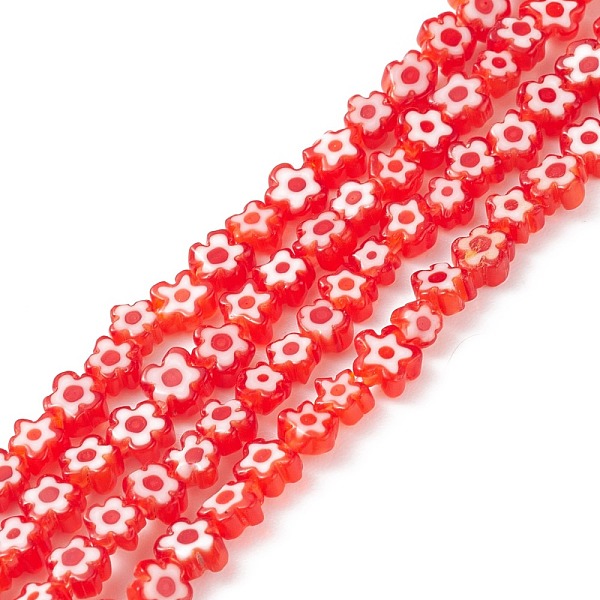 PandaHall Handmade Millefiori Glass Bead Strands, Flower, Red, 3.7~5.6x2.6mm, Hole: 1mm, about 88~110pcs/Strand, 15.75''(40cm) Millefiori...
PandaHall Handmade Millefiori Glass Bead Strands, Flower, Red, 3.7~5.6x2.6mm, Hole: 1mm, about 88~110pcs/Strand, 15.75''(40cm) Millefiori...