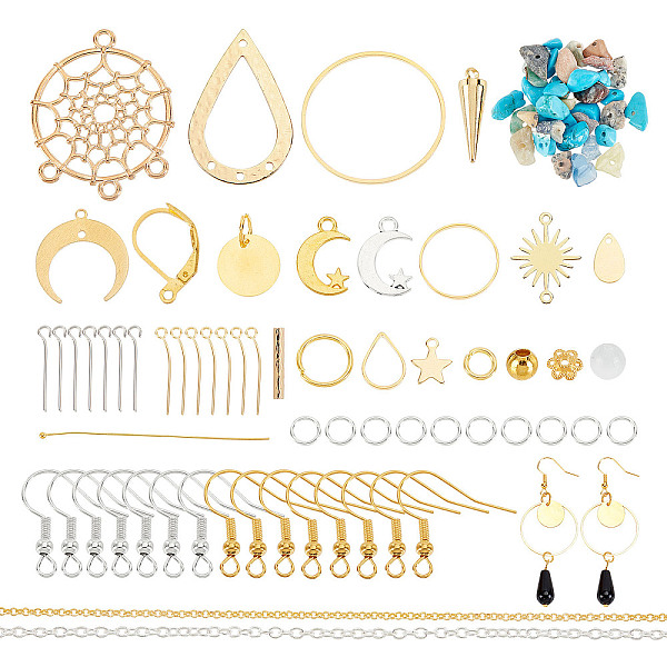 PandaHall ARRICRAFT DIY Moon and Star Earring Making Kit, Including 304 Stainless Steel & Alloy & Brass Pendants & Linking Connectors...
PandaHall ARRICRAFT DIY Moon and Star Earring Making Kit, Including 304 Stainless Steel & Alloy & Brass Pendants & Linking Connectors...