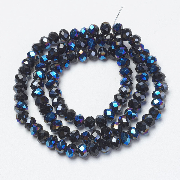 PandaHall Electroplate Glass Beads Strands, Half Plated, Blue Plated, Faceted, Rondelle, Dark Blue, 3x2mm, Hole: 0.8mm, about...
PandaHall Electroplate Glass Beads Strands, Half Plated, Blue Plated, Faceted, Rondelle, Dark Blue, 3x2mm, Hole: 0.8mm, about...