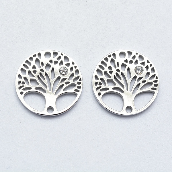 PandaHall 316 Surgical Stainless Steel Micro Pave Cubic Zirconia Links connectors, Tree of Life, Clear, Stainless Steel Color, 15x2mm, Hole...
PandaHall 316 Surgical Stainless Steel Micro Pave Cubic Zirconia Links connectors, Tree of Life, Clear, Stainless Steel Color, 15x2mm, Hole...