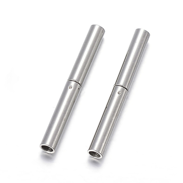 PandaHall 304 Stainless Steel Bayonet Clasps, Column, Stainless Steel Color, 21x2.5mm, Hole: 1.7mm 304 Stainless Steel
PandaHall 304 Stainless Steel Bayonet Clasps, Column, Stainless Steel Color, 21x2.5mm, Hole: 1.7mm 304 Stainless Steel