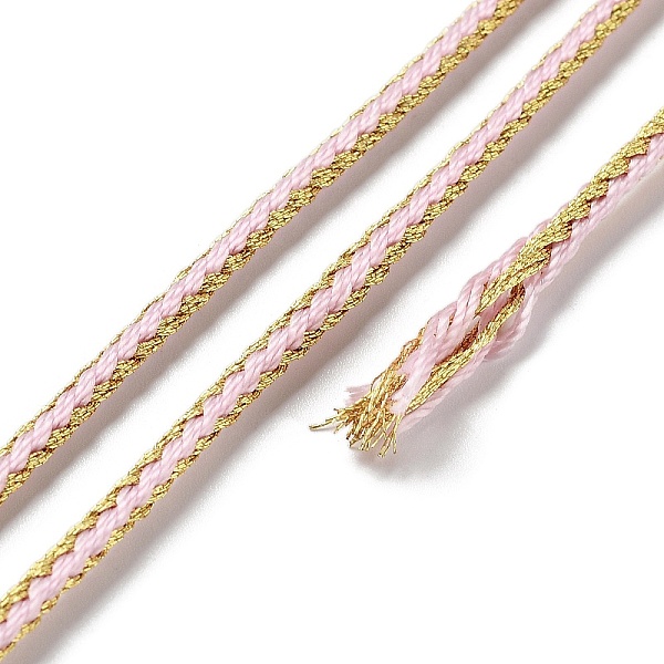 PandaHall 14M Duotone Polyester Braided Cord, Round, Pink, 2.5mm, about 15.31 Yards(14m)/Roll Polyester Pink
PandaHall 14M Duotone Polyester Braided Cord, Round, Pink, 2.5mm, about 15.31 Yards(14m)/Roll Polyester Pink