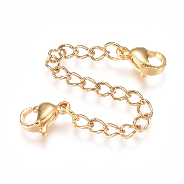 PandaHall 304 Stainless Steel Chain Extender, with Curb Chains and Lobster Claw Clasps, Golden, 71mm, Link: 4x2.8x0.5mm, Clasp...
PandaHall 304 Stainless Steel Chain Extender, with Curb Chains and Lobster Claw Clasps, Golden, 71mm, Link: 4x2.8x0.5mm, Clasp...
