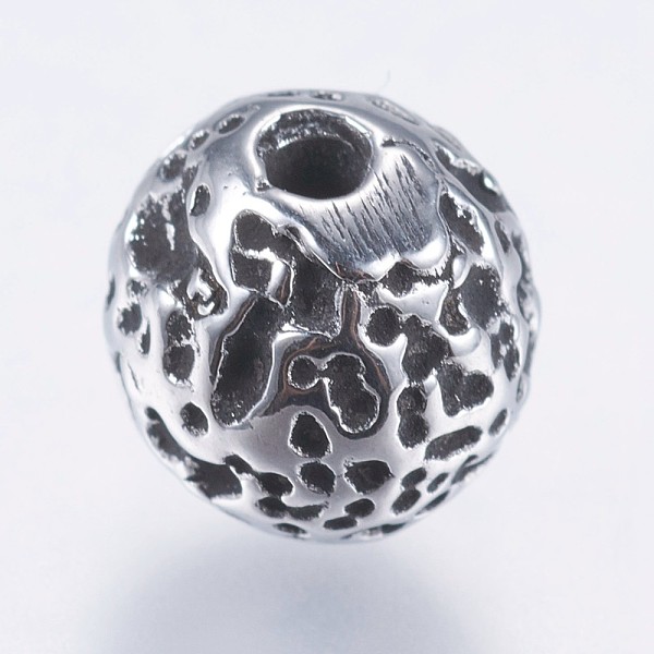 PandaHall 304 Stainless Steel Beads, Round, with Pit, Antique Silver, 8mm, Hole: 1.5mm 304 Stainless Steel Round
PandaHall 304 Stainless Steel Beads, Round, with Pit, Antique Silver, 8mm, Hole: 1.5mm 304 Stainless Steel Round