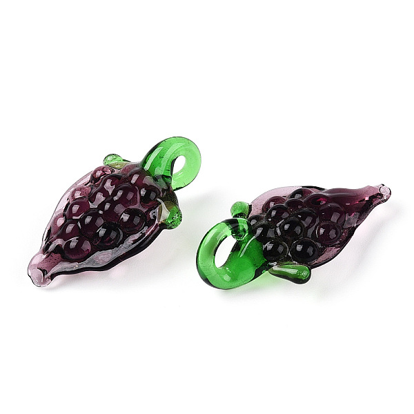 PandaHall Handmade Lampwork Pendants, Grape, Purple, 27.5x14~15.5x7mm, Hole: 2.5×4.5mm Lampwork Grape Purple
PandaHall Handmade Lampwork Pendants, Grape, Purple, 27.5x14~15.5x7mm, Hole: 2.5×4.5mm Lampwork Grape Purple