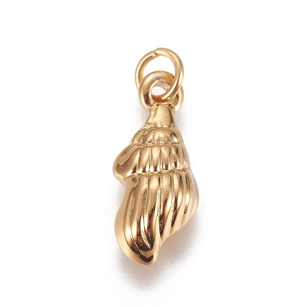 PandaHall 304 Stainless Steel Pendants, Conch, Golden, 18x7.5x4mm, Hole: 3mm 304 Stainless Steel Shell Shape
PandaHall 304 Stainless Steel Pendants, Conch, Golden, 18x7.5x4mm, Hole: 3mm 304 Stainless Steel Shell Shape
