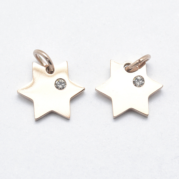 PandaHall 316L Surgical Stainless Steel Pendants, with Cubic Zirconia, Long-Lasting Plated, Star, Clear, Real Rose Gold Plated...
PandaHall 316L Surgical Stainless Steel Pendants, with Cubic Zirconia, Long-Lasting Plated, Star, Clear, Real Rose Gold Plated...