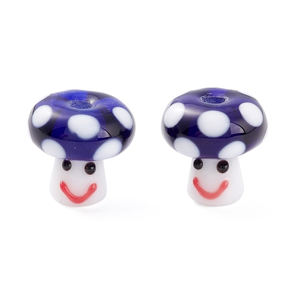 PandaHall Handmade Lampwork Beads, Smiling Face Mushroom Beads, Blue, 13x13mm, Hole: 3mm Lampwork Mushroom Blue
PandaHall Handmade Lampwork Beads, Smiling Face Mushroom Beads, Blue, 13x13mm, Hole: 3mm Lampwork Mushroom Blue