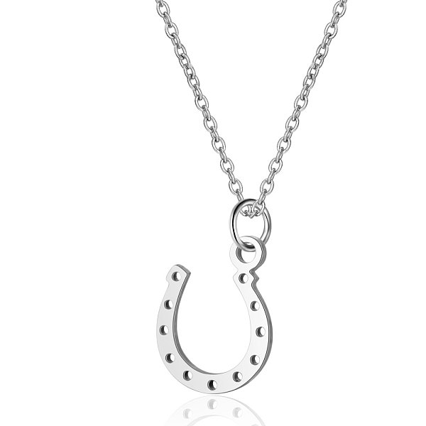 PandaHall 201 Stainless Steel Pendants Necklaces, with Cable Chains, Horseshoe, Stainless Steel Color, 16.3 inch(40cm), 1mm 201 Stainless...
PandaHall 201 Stainless Steel Pendants Necklaces, with Cable Chains, Horseshoe, Stainless Steel Color, 16.3 inch(40cm), 1mm 201 Stainless...
