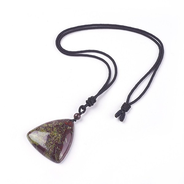PandaHall Adjustable Natural Indian Blood Stone Pendant Necklaces, with Nylon Theard, Triangle, 23.6 inch~24.8 inch(60~63cm), Triangle...
PandaHall Adjustable Natural Indian Blood Stone Pendant Necklaces, with Nylon Theard, Triangle, 23.6 inch~24.8 inch(60~63cm), Triangle...