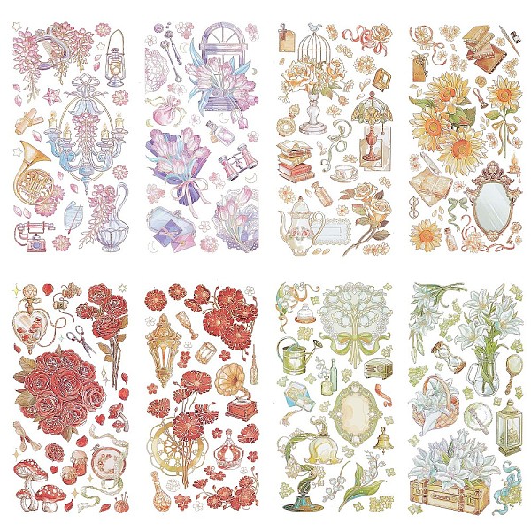 PandaHall CRASPIRE 4 Sets 4 Styles PET Vintage Waterproof Plastic Flower Stickers, Self-adhesion Decals for DIY Scrapbooking, Travel Diary..., Multicolor
PandaHall CRASPIRE 4 Sets 4 Styles PET Vintage Waterproof Plastic Flower Stickers, Self-adhesion Decals for DIY Scrapbooking, Travel Diary..., Multicolor