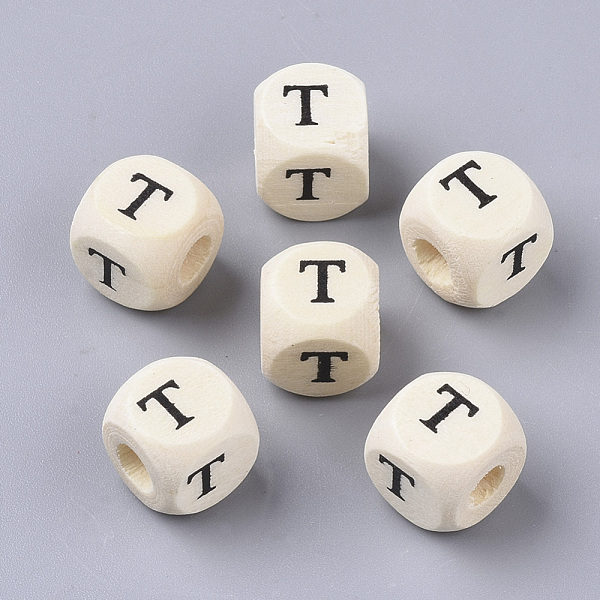PandaHall Printed Natural Wood Beads, Horizontal Hole, Cube with Initial Letter, PapayaWhip, Letter.T, 10x10x10mm, Hole: 3.5mm, about..., Orange
PandaHall Printed Natural Wood Beads, Horizontal Hole, Cube with Initial Letter, PapayaWhip, Letter.T, 10x10x10mm, Hole: 3.5mm, about..., Orange
