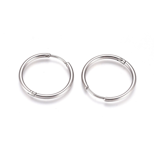 PandaHall 304 Stainless Steel Huggie Hoop Earrings, with 316 Surgical Stainless Steel Pin, Ring, Stainless Steel Color, 24x2mm, 12 Gauge...
PandaHall 304 Stainless Steel Huggie Hoop Earrings, with 316 Surgical Stainless Steel Pin, Ring, Stainless Steel Color, 24x2mm, 12 Gauge...