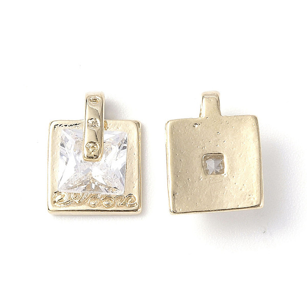 PandaHall Brass Cubic Zirconia Pendants, Square Charm, Real 18K Gold Plated, 9.5x7x4mm, Hole: 2.5x1.5mm Brass+Cubic Zirconia Square Clear
PandaHall Brass Cubic Zirconia Pendants, Square Charm, Real 18K Gold Plated, 9.5x7x4mm, Hole: 2.5x1.5mm Brass+Cubic Zirconia Square Clear